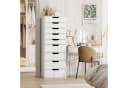 Homfa Kommode 9 Schubladen schmal weiß 45x40x124cm Bild 1