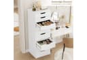 Homfa Kommode 9 Schubladen schmal weiß 45x40x124cm Bild 4