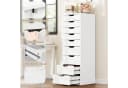 Homfa Kommode 9 Schubladen schmal weiß 45x40x124cm Bild 5