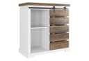 HOMECHO Buffet Sideboard mit Schiebetür Anrichte Weiß/Braun Rustikal Bild 2