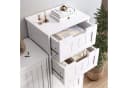 Homfa Badschrank Kommode 5 Schubladen Weiß 40x30x102cm Bild 1