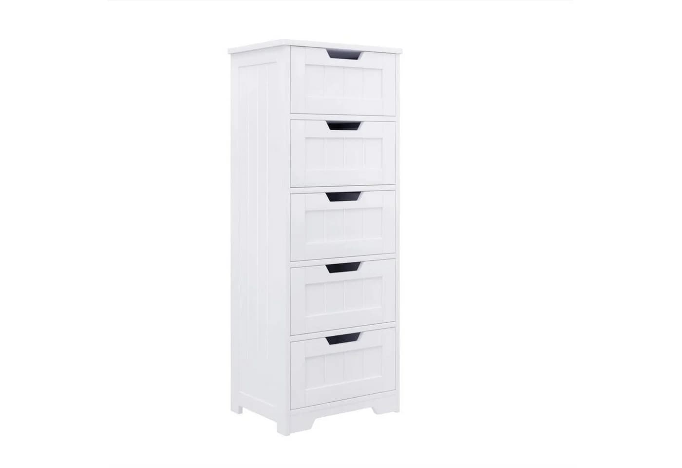 Homfa Badschrank Kommode 5 Schubladen Weiß 40x30x102cm - Bild 2
