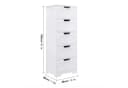 Homfa Badschrank Kommode 5 Schubladen Weiß 40x30x102cm Bild 5