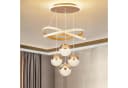 JDONG Pendelleuchte Dimmbar 54W LED 100cm Kronleuchter Kristall Gold Bild 2
