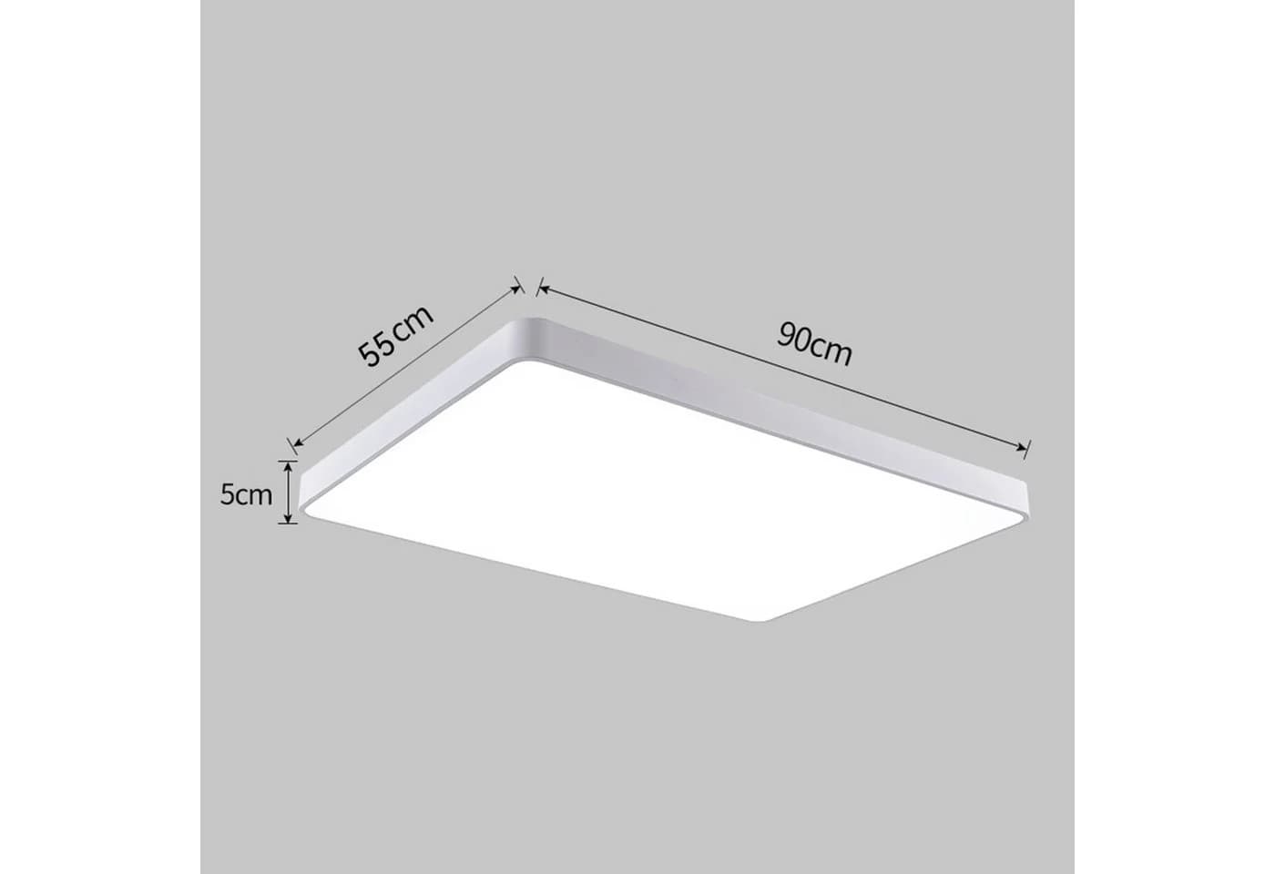 JDONG LED Deckenleuchte dimmbar mit Fernbedienung Rechteckig 65*43/90*55/90*60cm - Bild 4