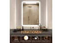 JDONG LED Badspiegel mit Beleuchtung, Touch-Schalter, IP44, Entnebelung Bild 4