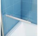 JDONG Duschwand für Badewanne 80x140cm Chrom 6mm Sicherheitsglas Bild 5