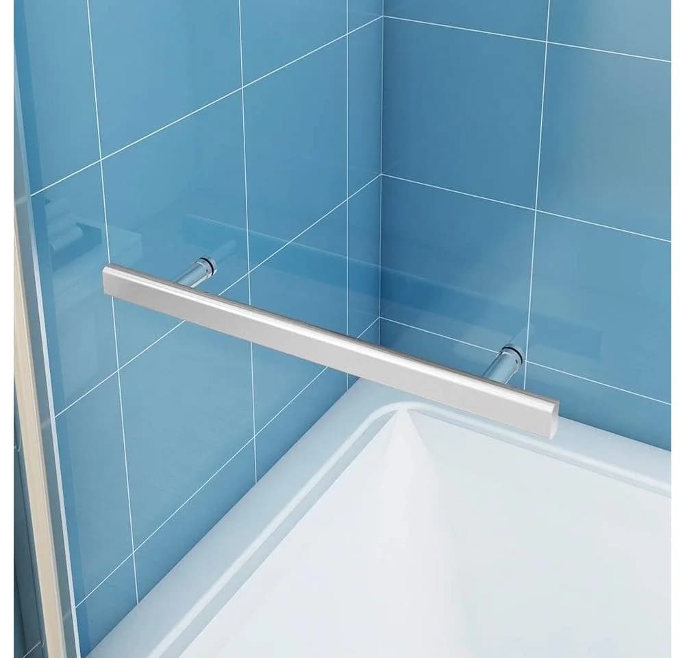 JDONG Duschwand für Badewanne 80x140cm Chrom 6mm Sicherheitsglas - Bild 5