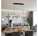 JDONG LED Pendelleuchte Schwarz 90cm Dimmbar Fernbedienung Bild 3
