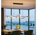 JDONG LED Pendelleuchte Schwarz 90cm Dimmbar Fernbedienung Bild 5