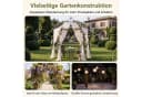 KOMFOTTEU Rosenbogen Gartenpavillon Metall Schwarz mit Rankhilfe & Dach Bild 5