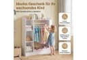 KOMFOTTEU Kinderkleiderschrank Rosa/Weiß mit Spiegel und Fächern Bild 5