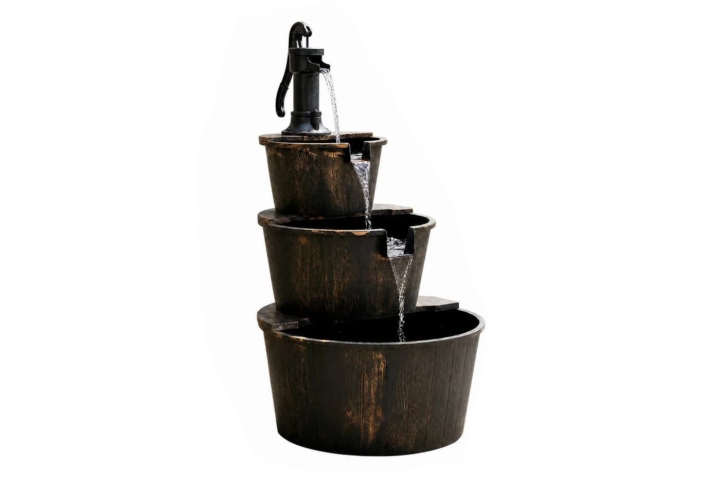 KOMFOTTEU Gartenbrunnen mit Verstellbarer Pumpe Antikbronze - Bild 2