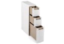 KOMFOTTEU Nischenschrank Beige mit Schubladen und Rollen Bild 2