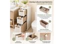 KOMFOTTEU Nischenschrank Beige mit Schubladen und Rollen Bild 3