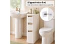 KOMFOTTEU Nischenschrank Beige mit Schubladen und Rollen Bild 4