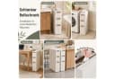 KOMFOTTEU Nischenschrank Beige mit Schubladen und Rollen Bild 5