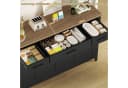 HOMECHO Sideboard 140 cm Schwarz mit Schubladen & Türen Bild 5