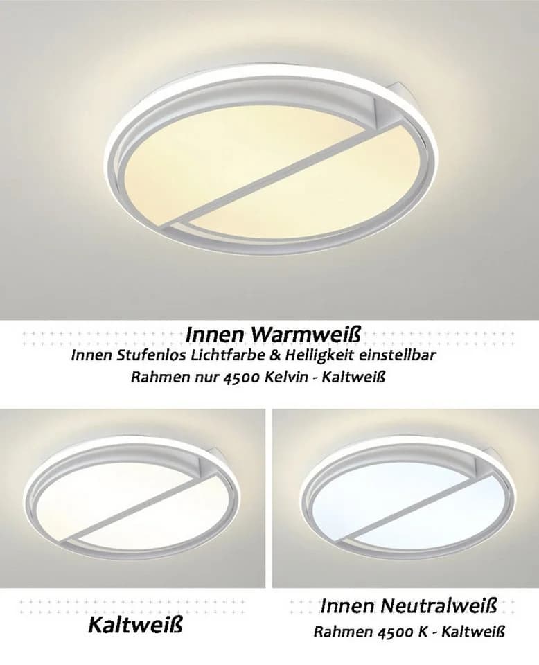 Eurotondisplay LED Deckenleuchte 8990 Dimmbar Warmweiß bis Kaltweiß - Bild 4