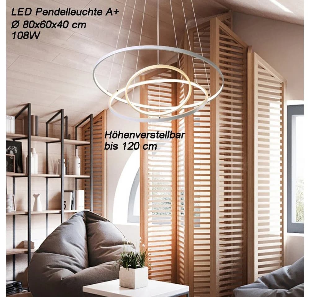 Euroton LED Pendelleuchte 2130 LED Hängelampe mit Fernbedienung
