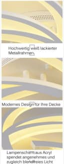 Euroton LED Deckenleuchte 2042 Fernbedienung Weiß Bild 3