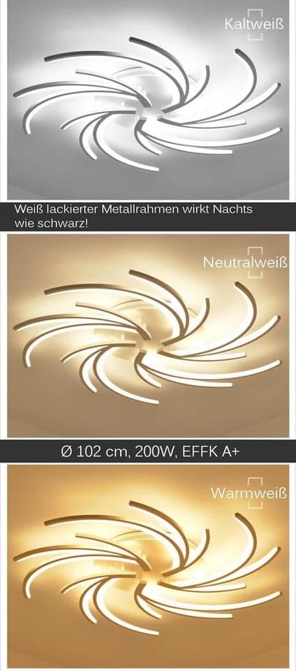 Euroton LED Deckenleuchte 2042 Fernbedienung Weiß - Bild 4