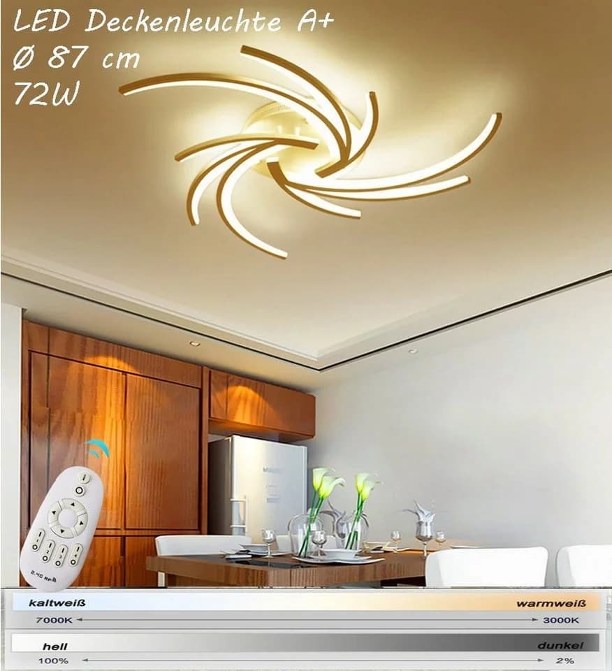 Euroton LED Deckenleuchte 2042 Fernbedienung Weiß - Bild 5