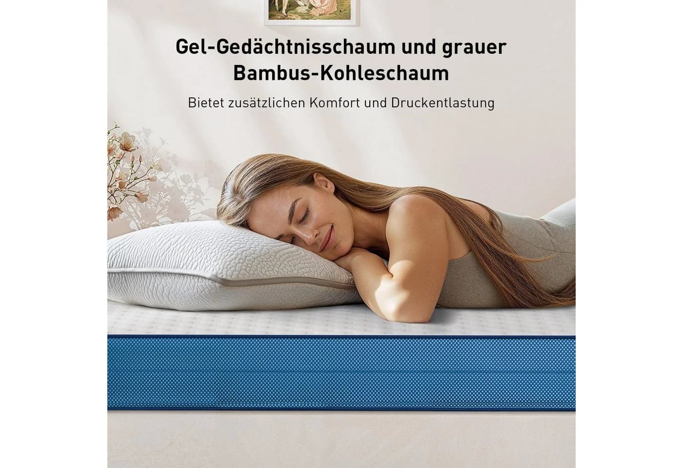 Totnz Gel Memory Foam Topper 7,5 cm H2/H3 Ergonomisch Kühlend Waschbar - Bild 5