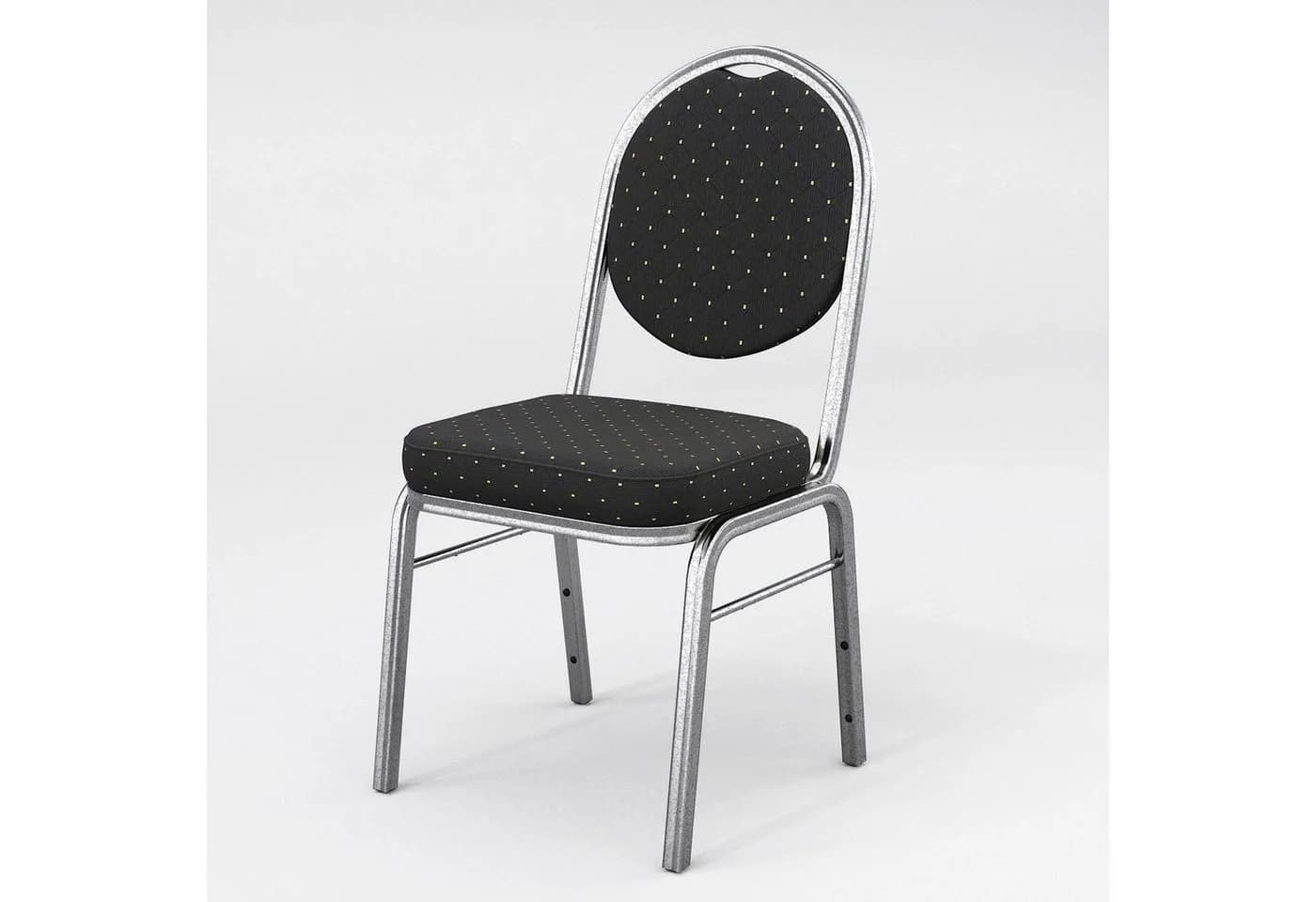 GGMMÖBEL Bistrostuhl Paola 12er-Set Schwarz Stoff Stapelbar