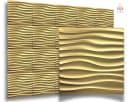 IKHEMalarka 3D Wandpaneel PVC Kunststoffpaneele 50x50 cm Gold Bild 2