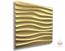IKHEMalarka 3D Wandpaneel PVC Kunststoffpaneele 50x50 cm Gold Bild 3