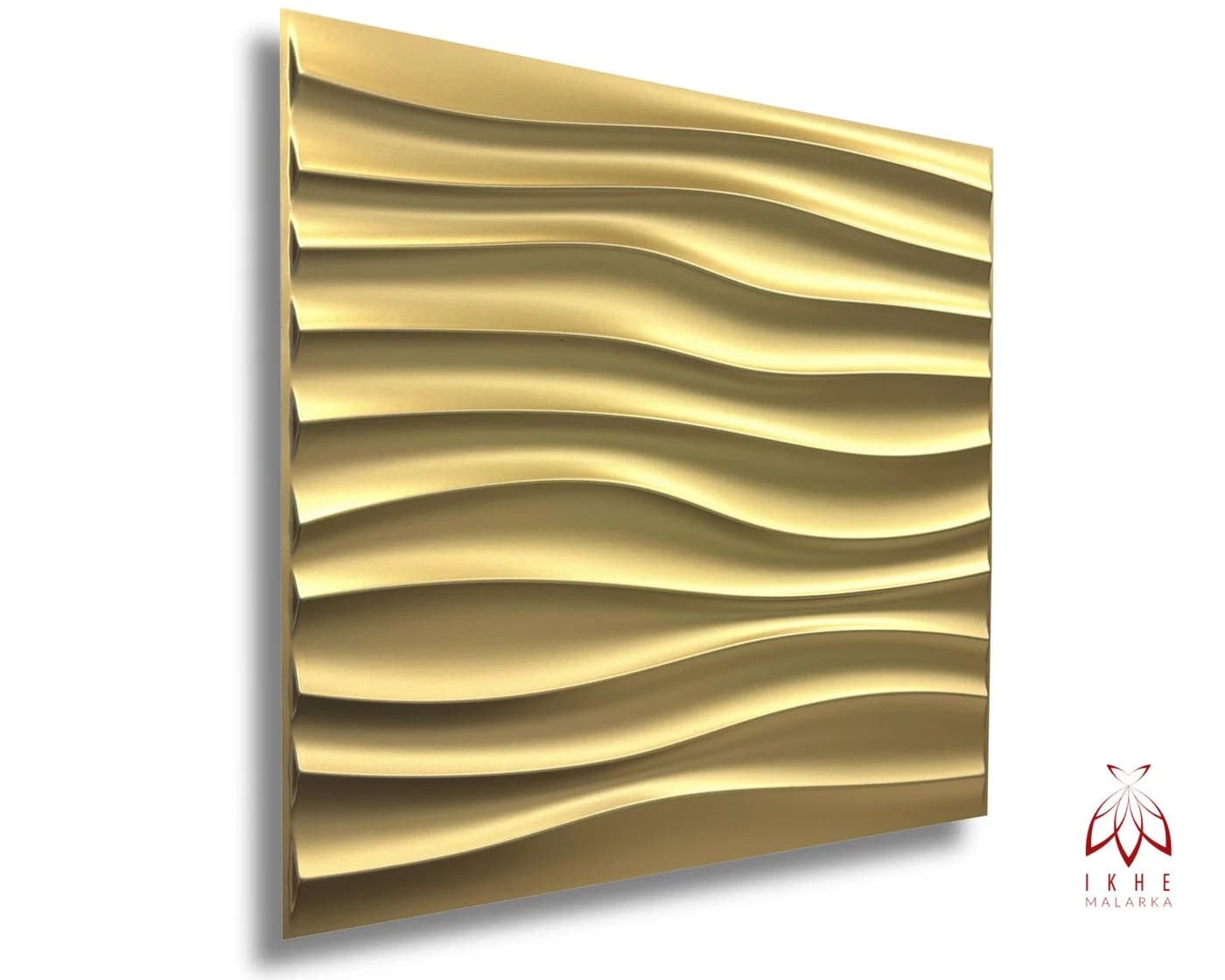 IKHEMalarka 3D Wandpaneel PVC Kunststoffpaneele 50x50 cm Gold - Bild 3