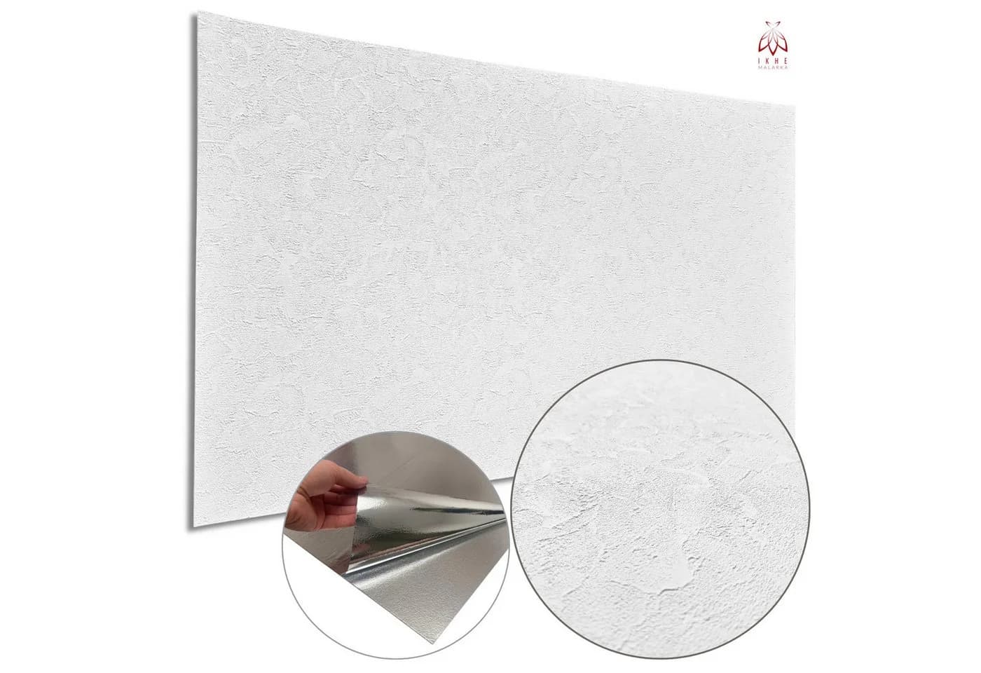 IKHEMalarka Wandpaneel Selbstklebend PVC Betonoptik 100x60 cm - Bild 2