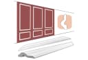 IKHEMalarka 3D Wandpaneel Set – 24 Leisten (6×40 cm, 12×60 cm, 6×125 cm) für 6 Wandrahmen Bild 1