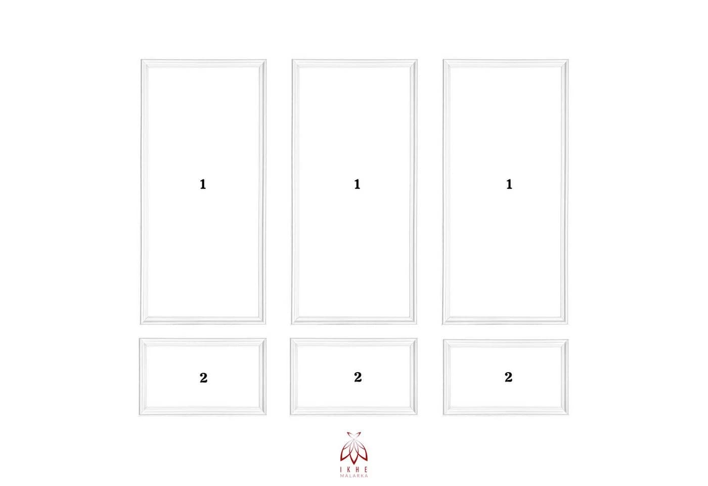 IKHEMalarka 3D Wandpaneel Set – 24 Leisten (6×40 cm, 12×60 cm, 6×125 cm) für 6 Wandrahmen - Bild 5