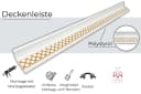 IKHEMalarka Deckenleiste Stuckleisten aus XPS Polystyrol – weiße Zierleisten 1 Meter Bild 4