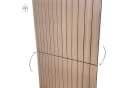 IKHEMalarka Wandpaneel Lamellen Selbstklebend 100x60 cm PVC + PE-Schaum Braun/Beige Bild 3