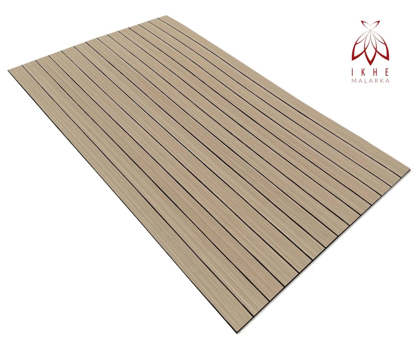 IKHEMalarka Wandpaneel Lamellen Selbstklebend 100x60 cm PVC + PE-Schaum Braun/Beige - Bild 4