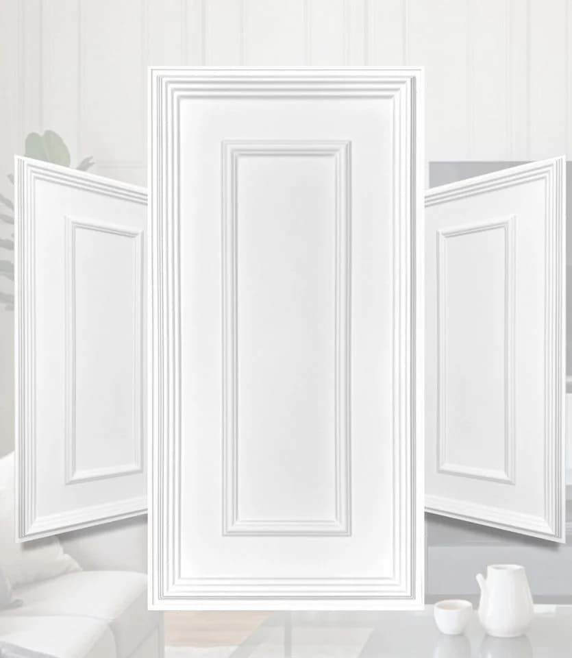 IKHEMalarka 3D Wandpaneel PVC Weiß Italienisches Design