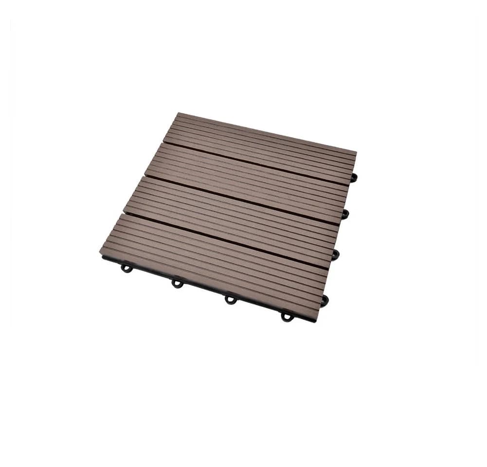 euroharry WPC-Fliesen 30x30 cm Klickfliese Terrassenfliese Braun - Bild 2