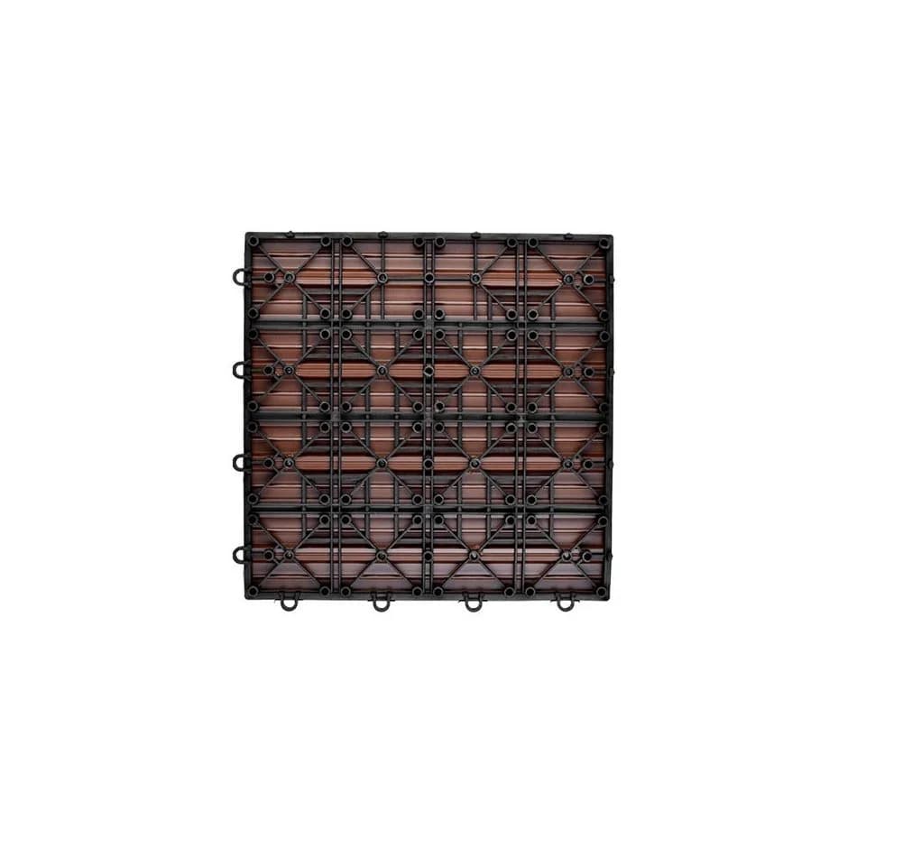 euroharry WPC-Fliesen 30x30 cm Klickfliese Terrassenfliese Braun - Bild 3