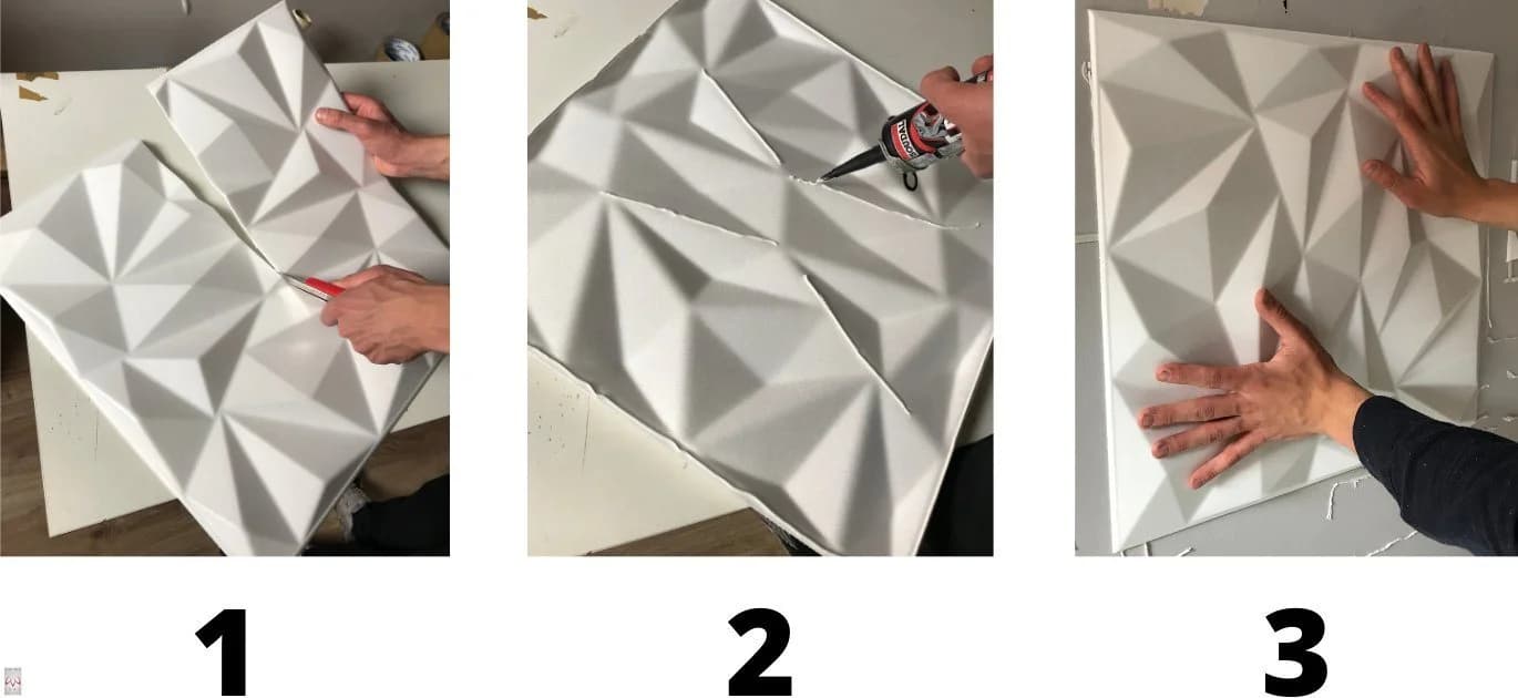 IKHEMalarka 3D Wandpaneel aus Polystyrol XPS 50x50 cm - Bild 5