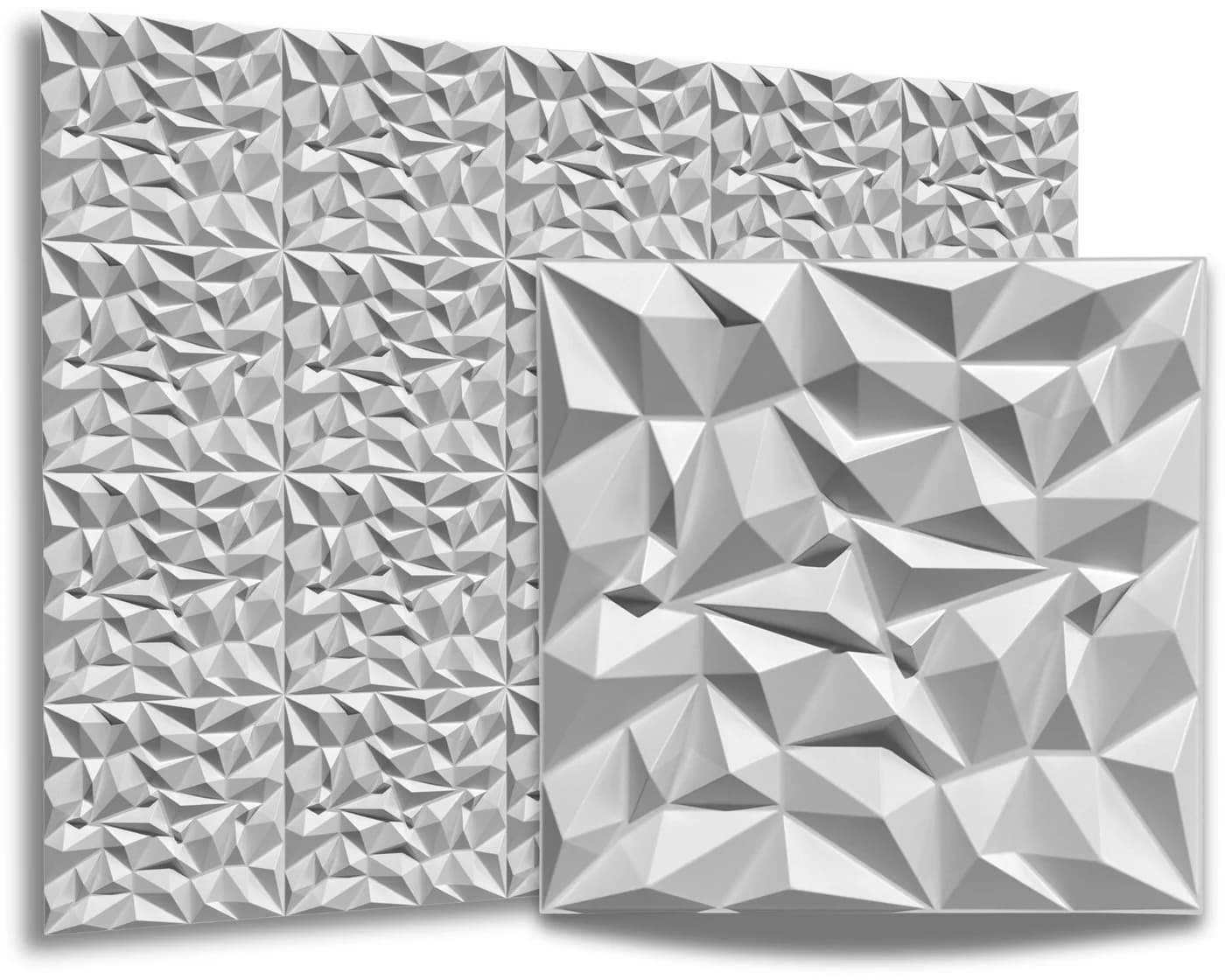 IKHEMalarka 3D Wandpaneel PVC Kunststoffpaneele 50x50 cm - Bild 2