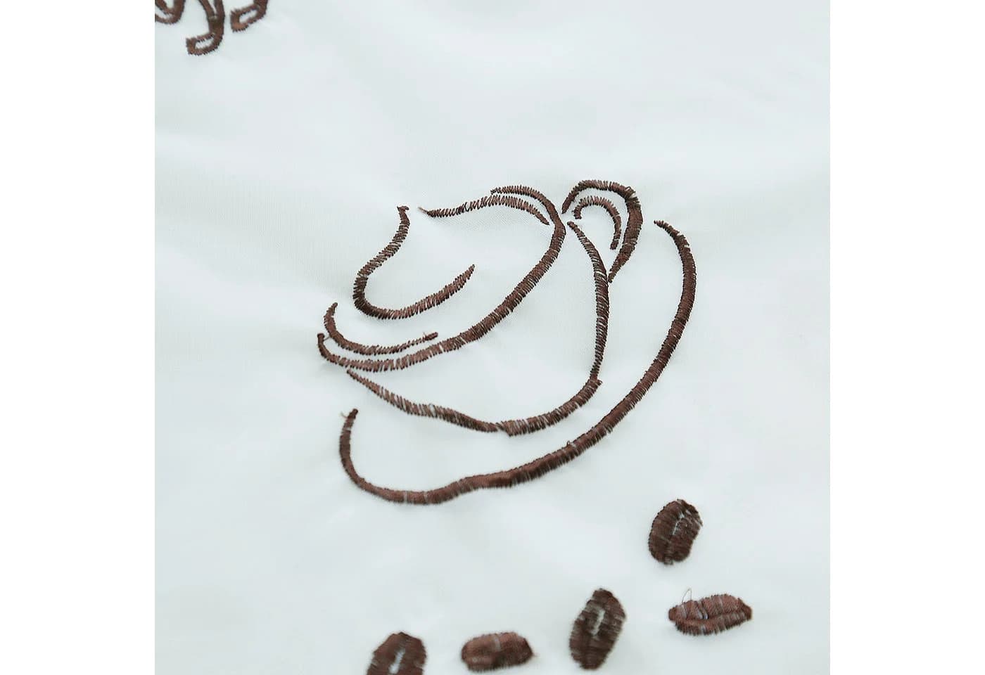 Joyswahl Scheibengardine Sophie 1 St. Schlaufen Transparent Voile Bistrogardine Kaffee-Store Muster - Bild 3