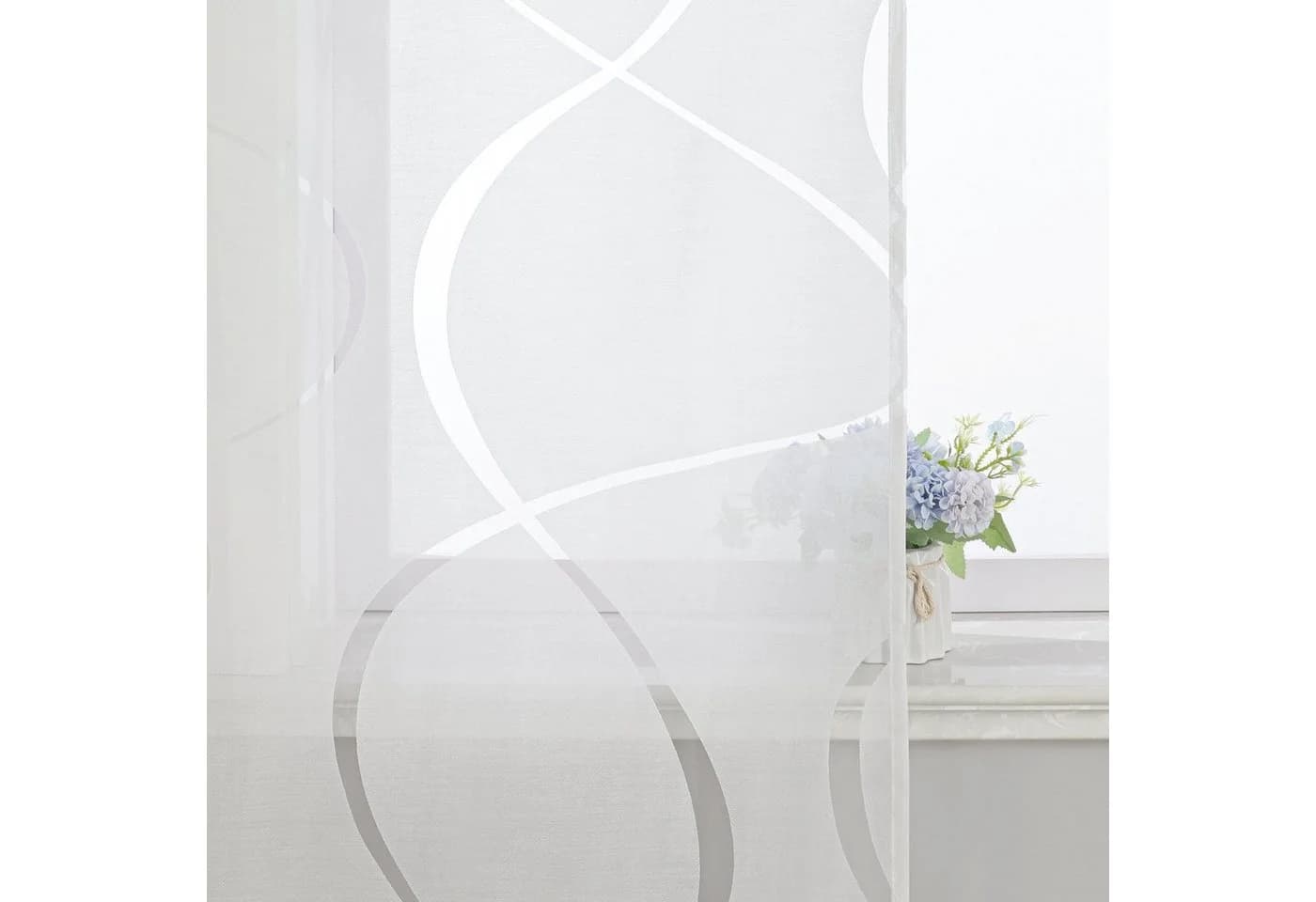 Joyswahl Schiebegardine 2 St. Schlaufen Transparent Voile - Bild 4