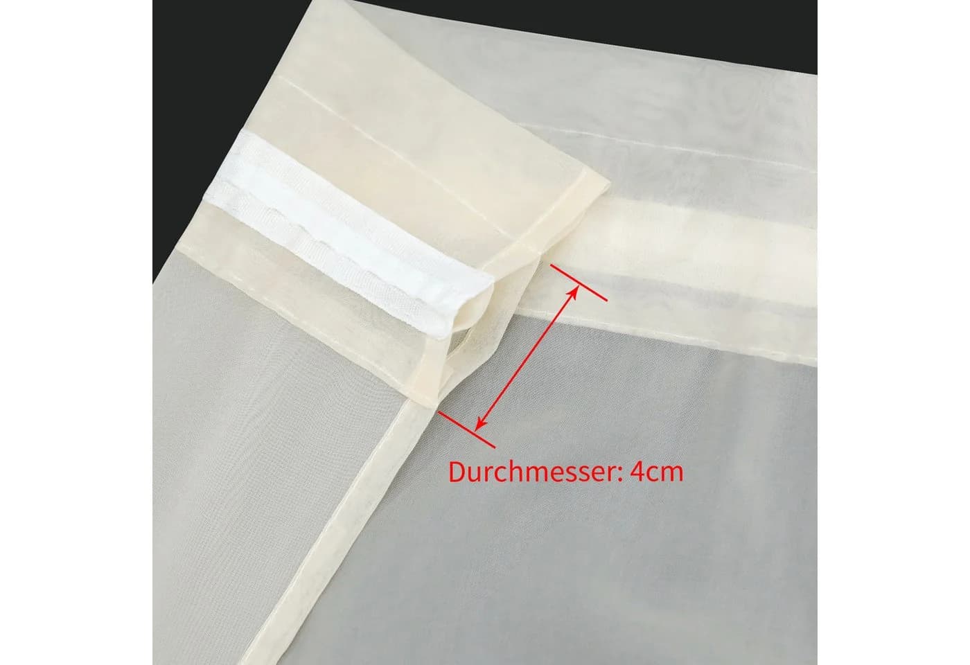 Joyswahl Scheibengardine 2 St. Transparent Voile Kurzstores Beige - Bild 3