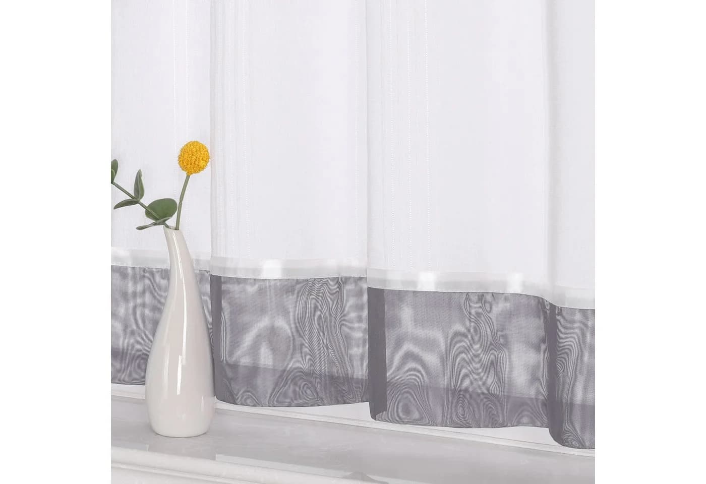 Joyswahl Scheibengardine Transparent Leinenoptik Landhausstil - Bild 5