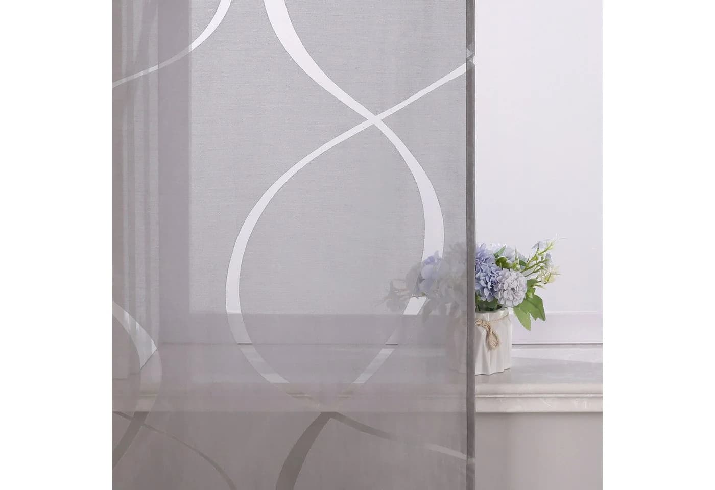Joyswahl Schiebegardine 2 St. Schlaufen Transparent Voile