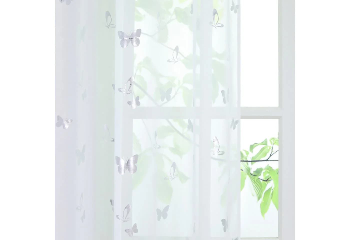 Joyswahl Gardine Schmetterlinge Dekoschal Luftige Voile Fensterstores - Bild 3