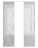 Joyswahl Schiebegardine 2 St. Klettband Transparent Voile Braun/Silber Bild 2